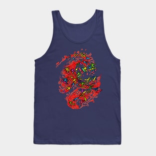 Red wave Tank Top